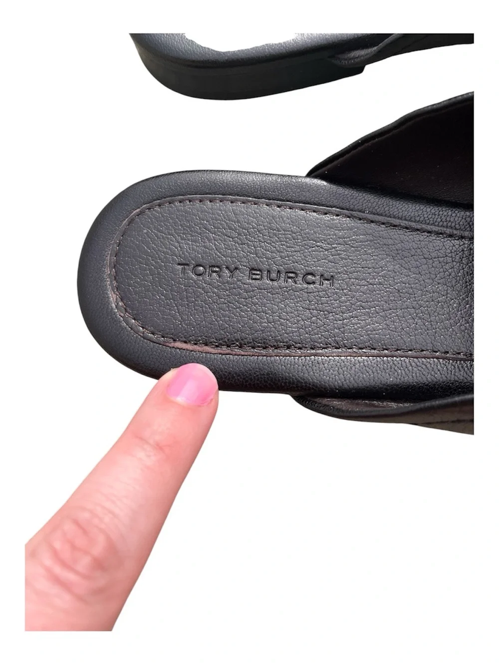 Tory Burch NWOT Georgia Backless Mule Loafers Leather with Logo Plate Size 11